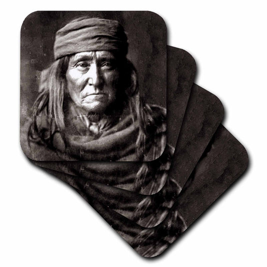 3dRose 1903 Geronimo Apache Indian Chief Native American Leader - Coasters (CST_334905)