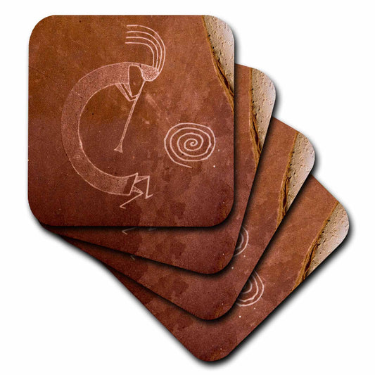 3dRose Danita Delimont - Native Americans - Pictographs of the Pueblo Indians, Native American - US32 AWY0010 - Angel Wynn - Coasters (cst_92520)