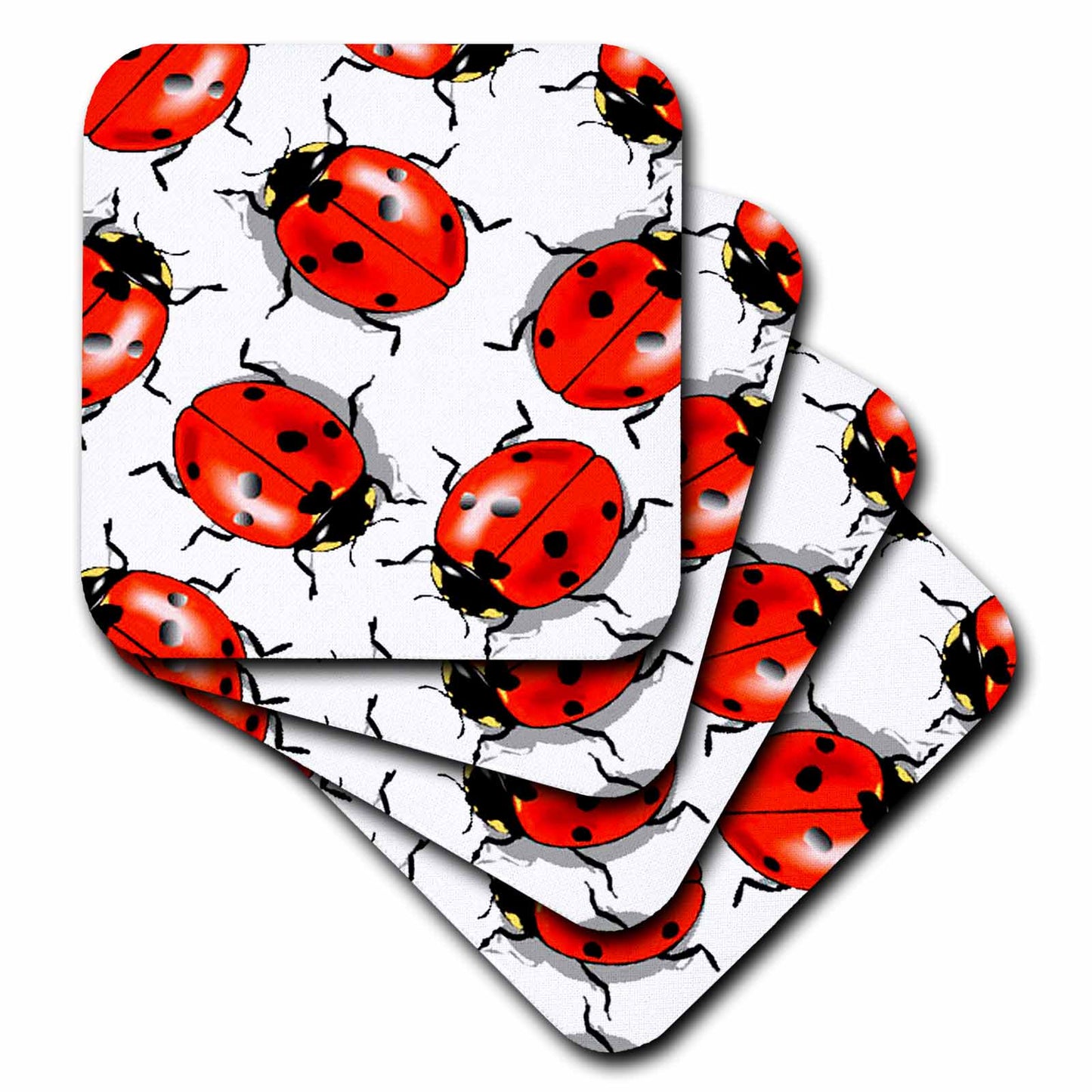 3dRose Insects - Ladybug - Coasters (cst_998)