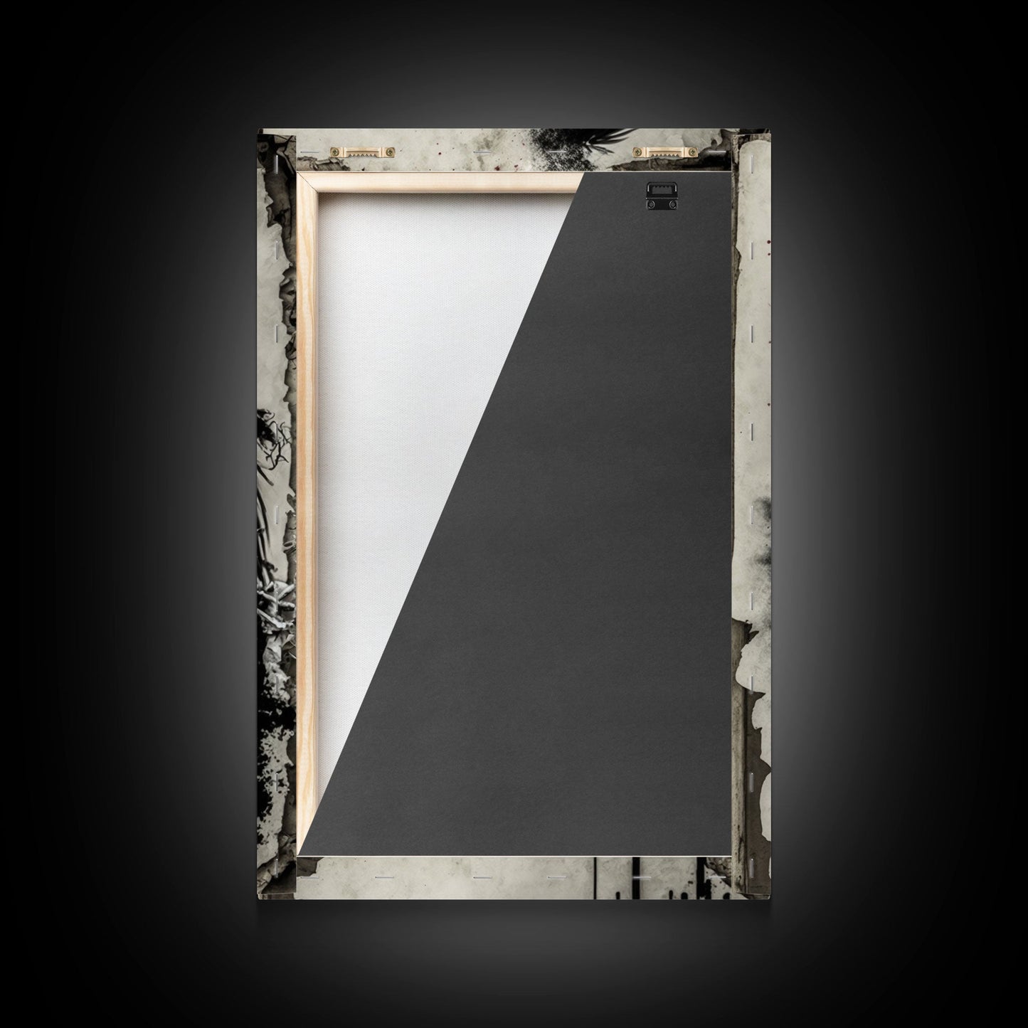 Brutal Graffiti Art, Native American Warriors Portrait, Framed Canvas Print