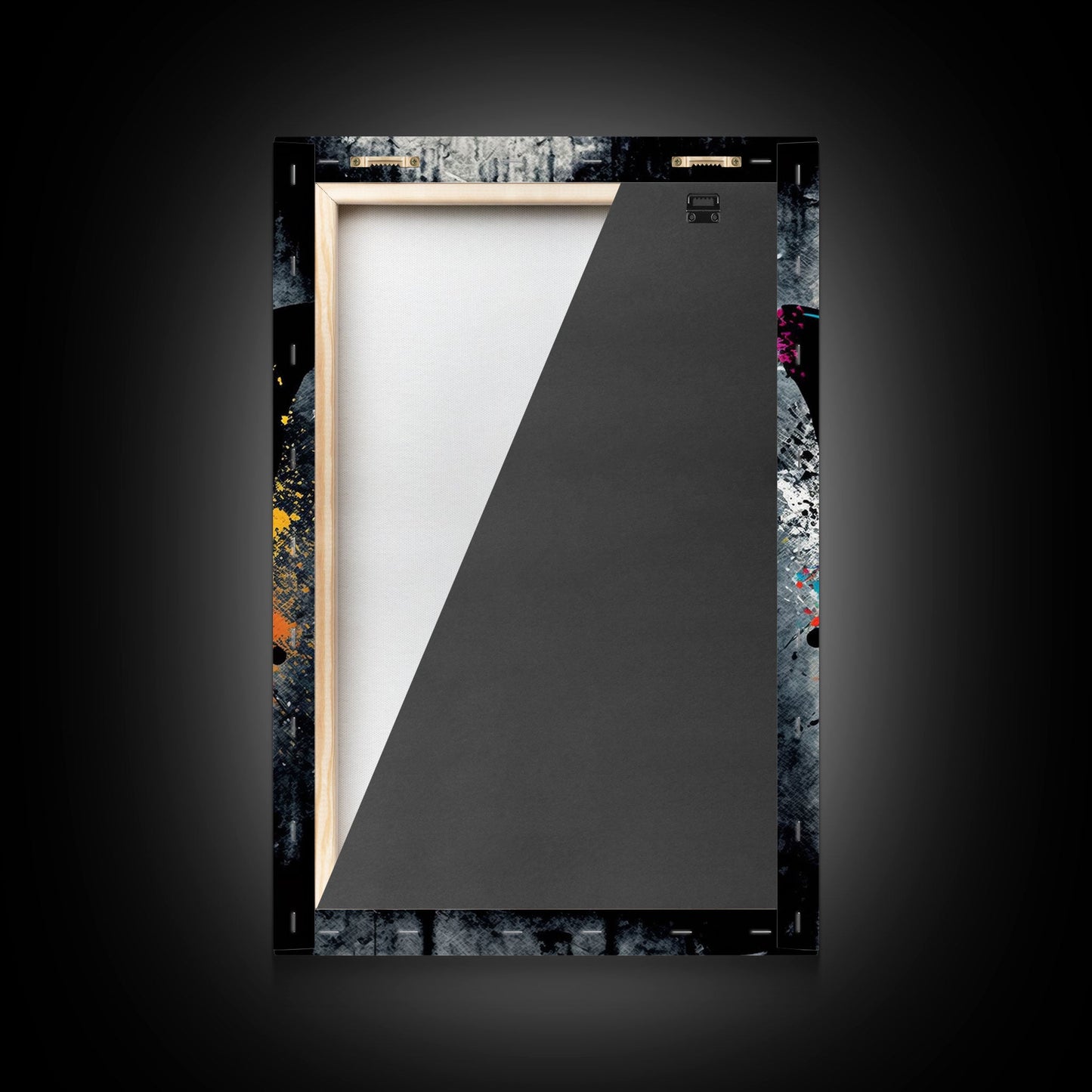 Graffiti Butterfly Art, Framed Canvas Print, Large Wall Art, Contemporary Punk Art, Butterflies, Pop Art, Paint Splatter Art