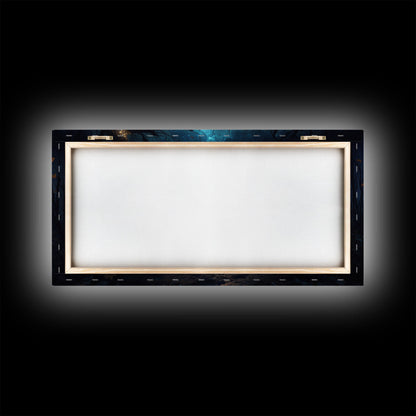 Wreath of Fireflies, Beautiful Fantasy Art, Framed Canvas Print, Moonlit Forest Floor Fantasy Concept Art