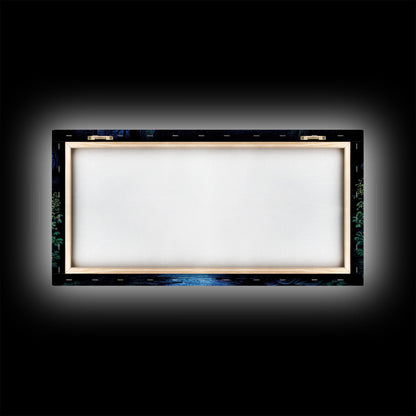 Enchanted Forest Painting, Fantasy Art, Fairy House, Fantasy, Woodland Decor, Woods, Forest, Fairy Forest with Blue Butterflies