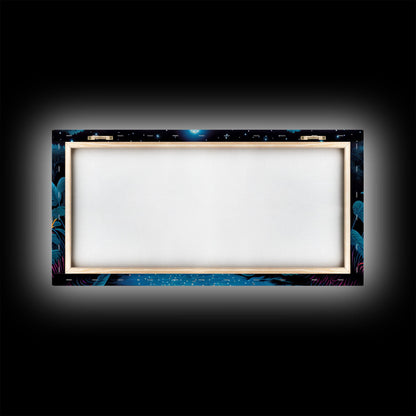 The Secret Waterfall, Enchanted Forest With Painting, Fantasy Art, Fairy House, Fantasy, Woodland Decor, Woods, Forest with Blue Butterflies