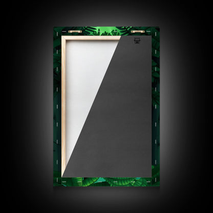 Dragonfly Wall Art, Nature Wall Decor, Woods, Trees, Green Art, Minimalist Print, Wall Decor, Canvas Print, Wall Art, Framed Canvas