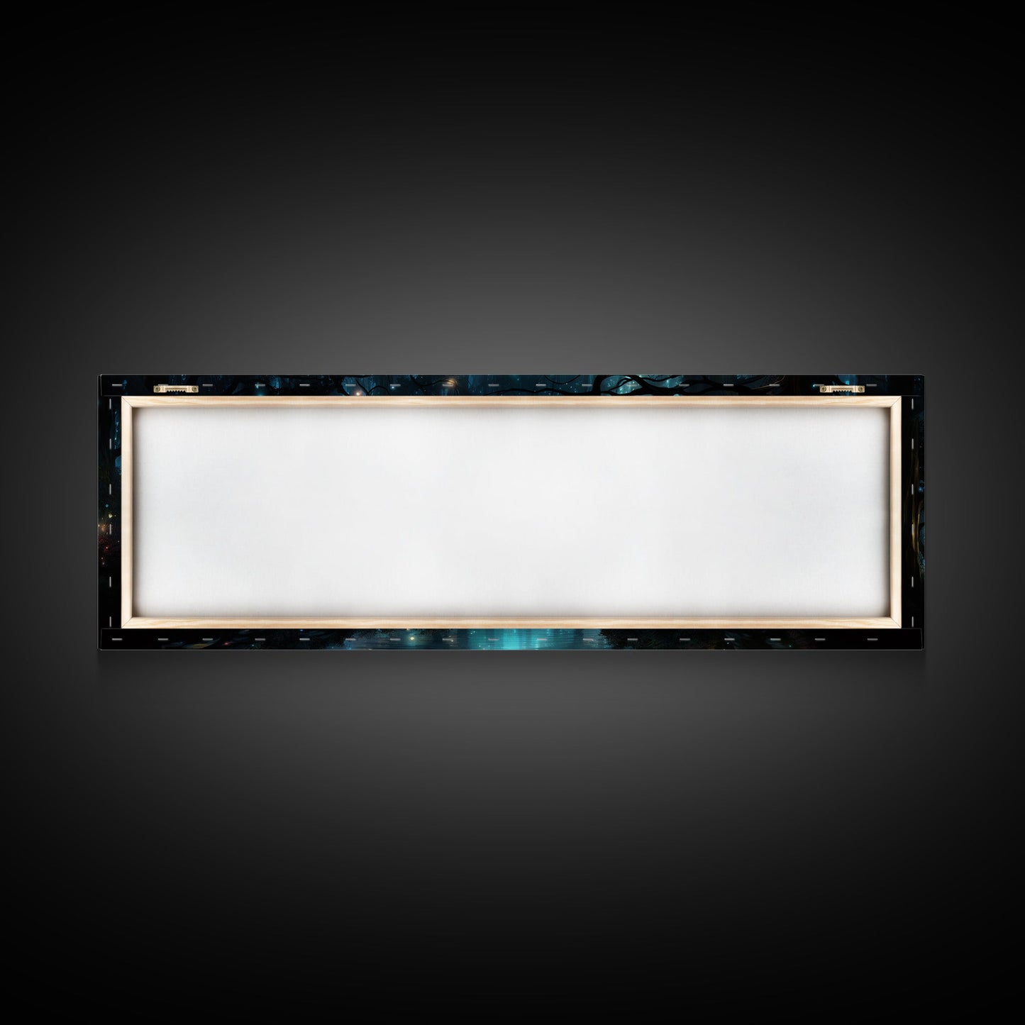 Fantasy Forest Print - Lightning Bugs Light Up The Forest At Night - Framed Canvas Print - Beautiful Fantasy Art - Framed Wall Art Fireflies