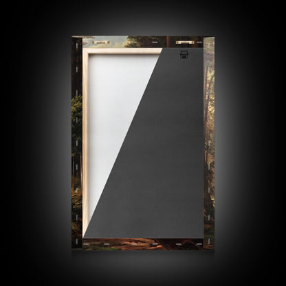 Ancient California Redwoods Framed Canvas Print, Fantasy Painting, Fantasy Wall Art, Beautiful California Wall Art