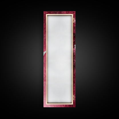 White Doves Canvas Print - Angel Art Prints on Burgundy Background, Symbolic Bird Art, Light Pink Abstract Vertical Wall Decor