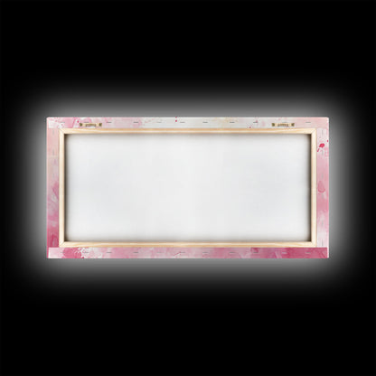 Three Bunnies Canvas Print, Adorable Pink Abstract Art Featuring Rabbits, Whimsical Nursery Wall Decor or Easter Themed Art