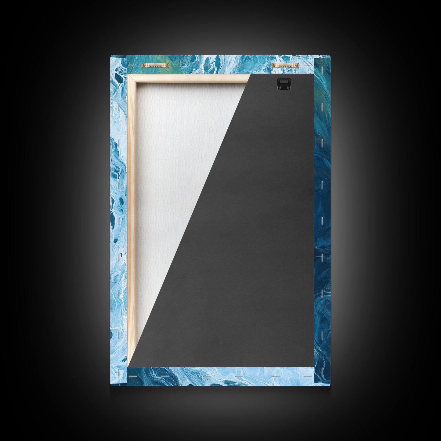 Floating Leaf Painting, Nature Abstract Art, Ocean Inspired Decor, Moody Wall Art, Tranquil Home Decor, Canvas Print