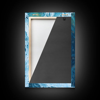 Floating Leaf Painting, Nature Abstract Art, Ocean Inspired Decor, Moody Wall Art, Tranquil Home Decor, Canvas Print