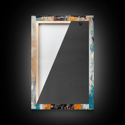 Totem Pole Art Framed Canvas Print Rustic Wall Decor Native American Art Tribal Home Decor Lodge Artwork Cabin Wall Art Southwest Boho