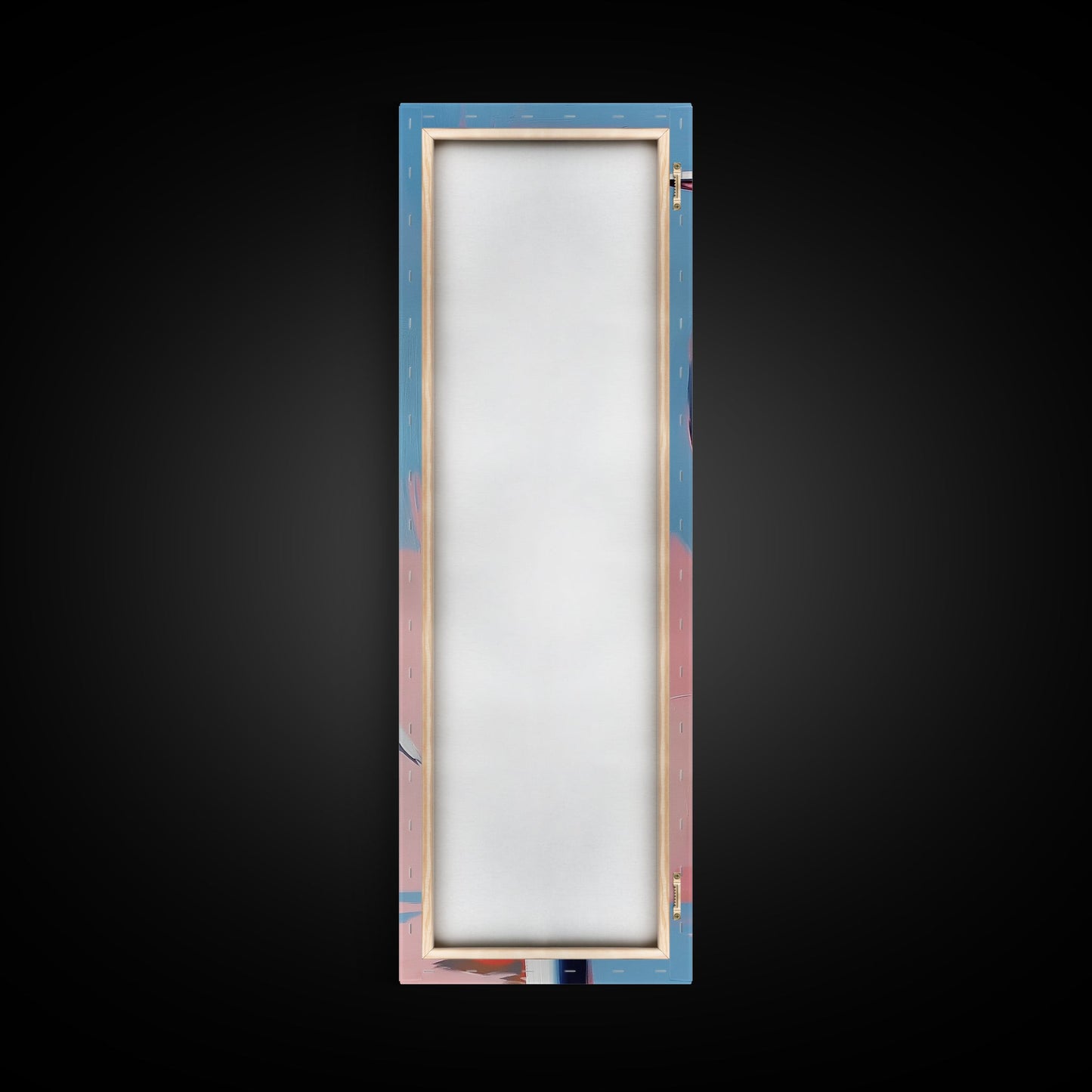 Seabird, Coastal Nature Art, Serene Beach Scene, Pastel Blue Pink, Minimalist Bird Painting, Nautical Wall Decor, Framed Canvas Print