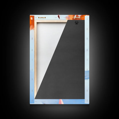 Autumn Leaf, Fall Reflection, Nature Art, Seasonal Wall Decor, Framed Canvas Print, Fall Art, Living Room Print, Cozy Wall Art