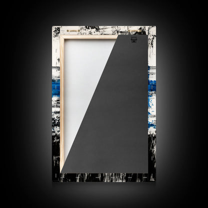 Seagull Painting, Coastal Bird Art, Ocean Wall Decor, Nautical Home Art, Blue and White Theme, Framed Canvas Print, Beach House Decor