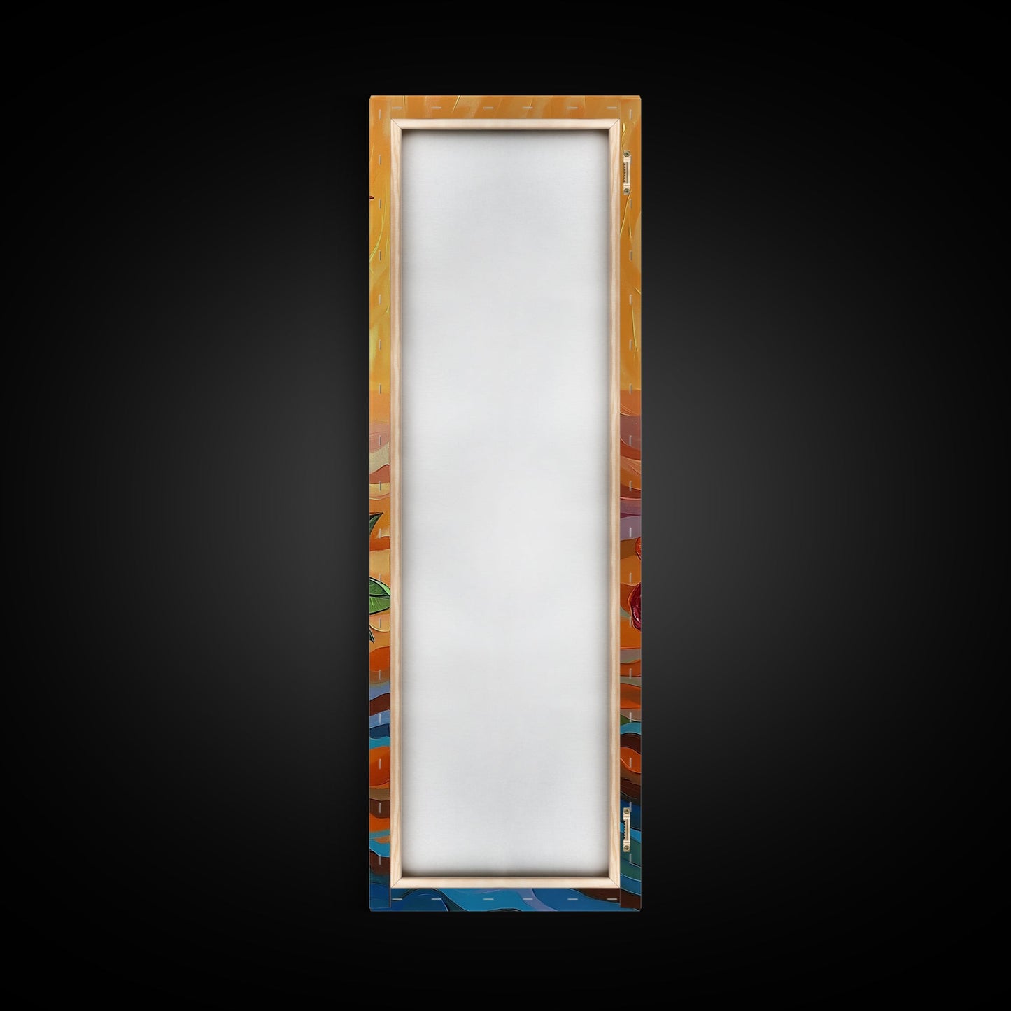 Bird, Colorful, Floral, Elegant, Framed Canvas Print exotic bird painting living room wall art bold colorful feathers tropical boho art