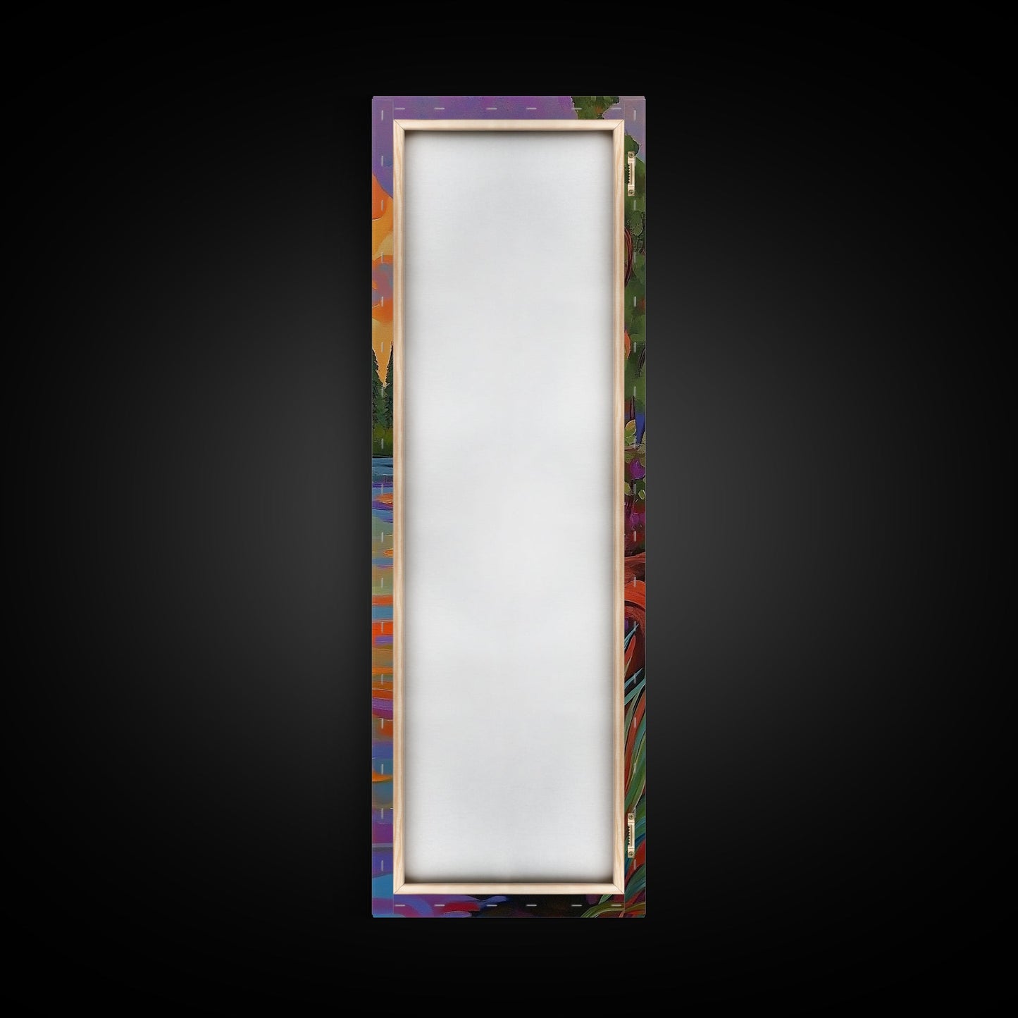 Sunset, Lake, Bird, Nature, Framed Canvas Print vibrant lakeside bird wall decor colorful boho birdwatching themed bedroom wall art