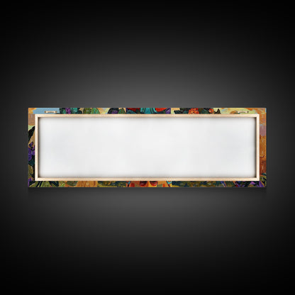 Totem Pole Art, Southwest Style, Desert Sky, Framed Canvas Print, Native Inspired, Living Room Wall Art, Cultural Landscape