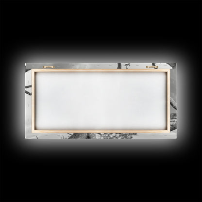 Bald Eagle Nest, Wildlife Nature Art, Rustic Cabin Decor, Framed Canvas Print, Patriotic Office Wall Art, Woodland Photography