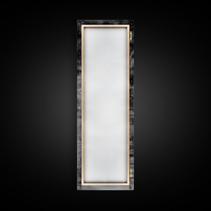 Blue Loon, Water Reflection, Elegant Bird, Lake Life Framed Canvas Print, cabin decor, nature wall art, minimalist bird art, office wall art