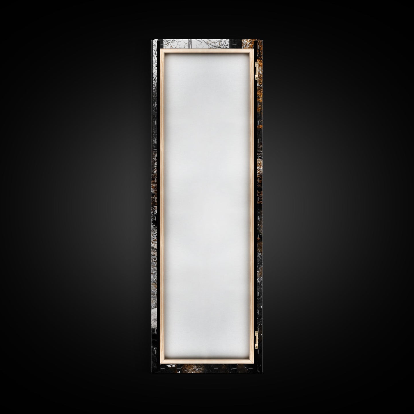 Forest Stream, Autumn Woods, Nature Serenity, Framed Canvas Print, Tranquil Fall Wall Art, Hallway Decor, Rustic Cabin Style Woodland Art