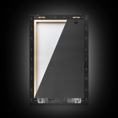 Wide Eyed Rabbit, Animal Portrait, Monochrome Humor, Framed Canvas Print, Nursery Wall Art, Whimsical Minimalist Decor, Funny Gift