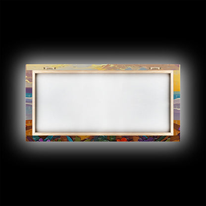 Bald Eagle Nest, bird art, mountain painting, moody art, southwest wall art, patriotic decor, nature art, Framed Canvas Print