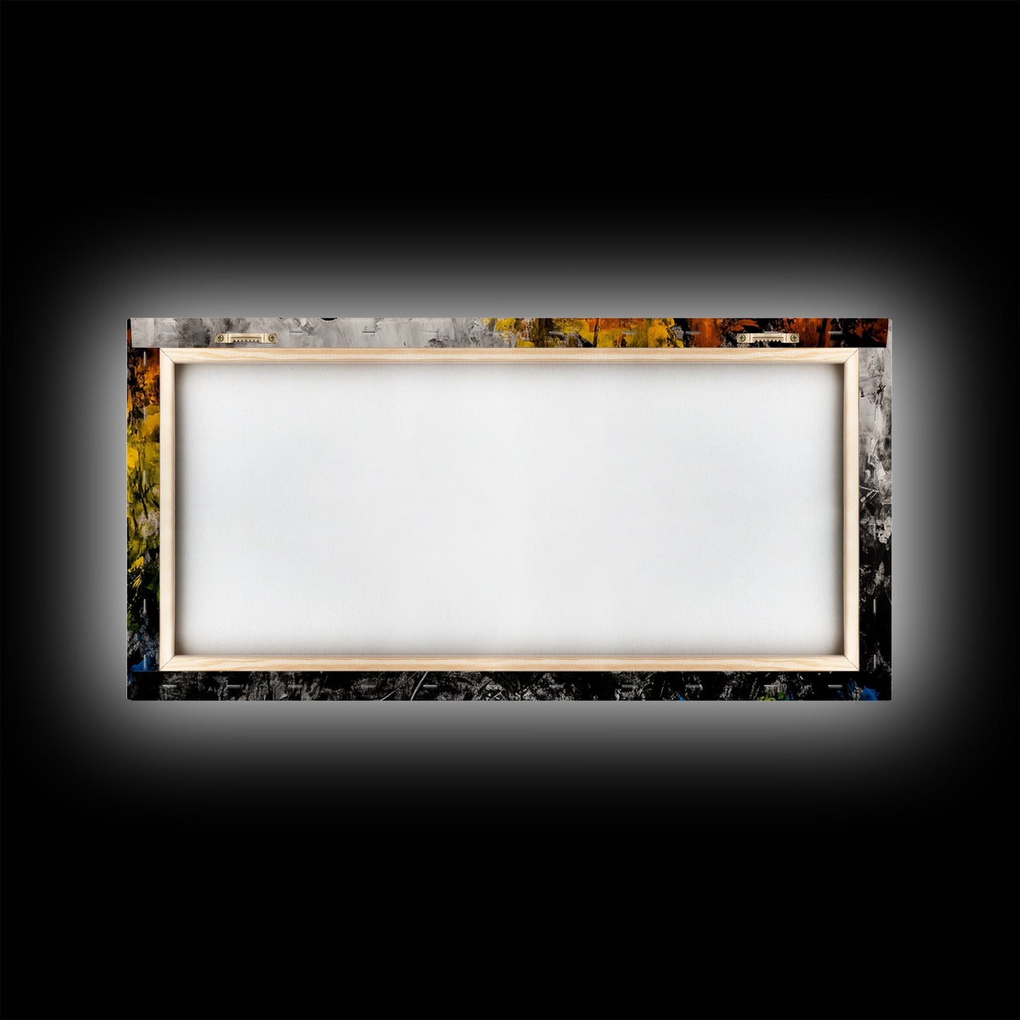 White Rabbit, whimsical art, forest at dusk painting, rustic wall art, farmhouse art, wildflower painting, Framed Canvas Print, cozy decor