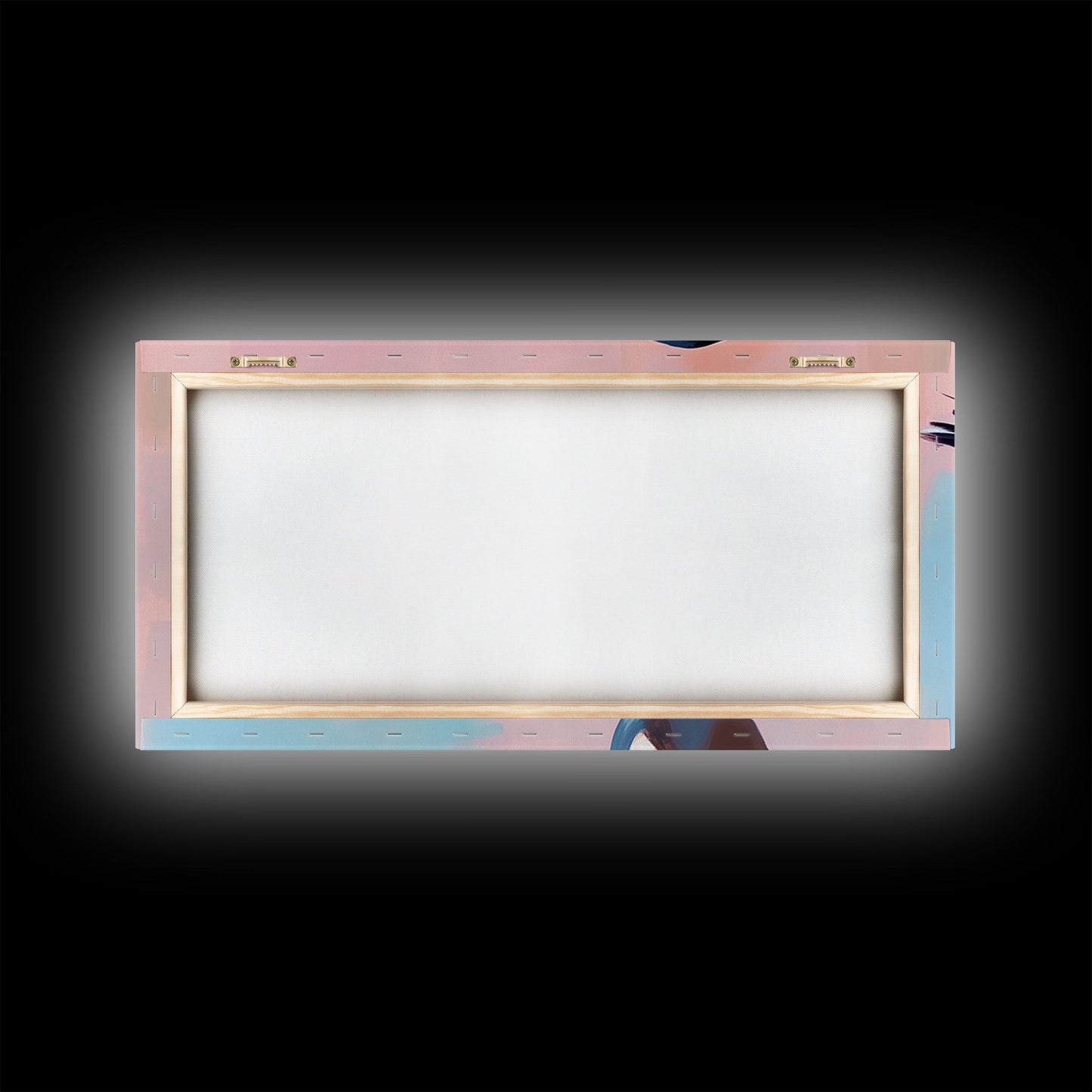 Waterfowl Reflection, bird art, lake Tahoe art, coastal painting, wildlife decor, pink orange wall art, framed canvas print