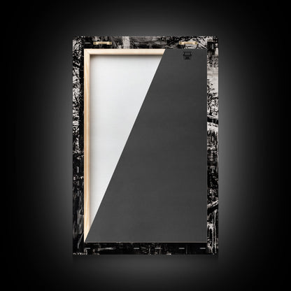 Bald Eagle, majestic bird, black and white, rustic decor, wildlife painting, nature art, framed canvas print, farmhouse wall art