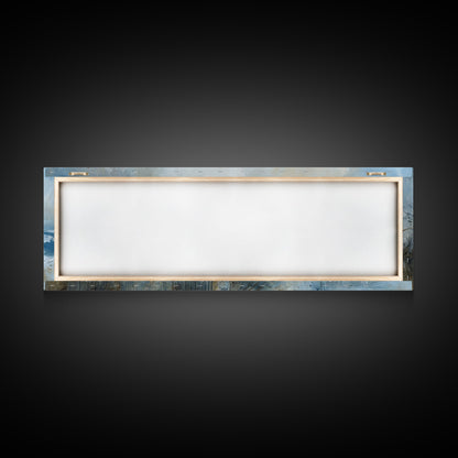 Eagle Nest, bird art, wildlife painting, coastal wall art, seascape painting, moody art, extra wide art, framed canvas print, above sofa art