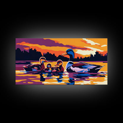 Mallard Ducks, bird art, waterfowl painting, coastal wall art, nature painting, marsh painting, original painting, canvas print