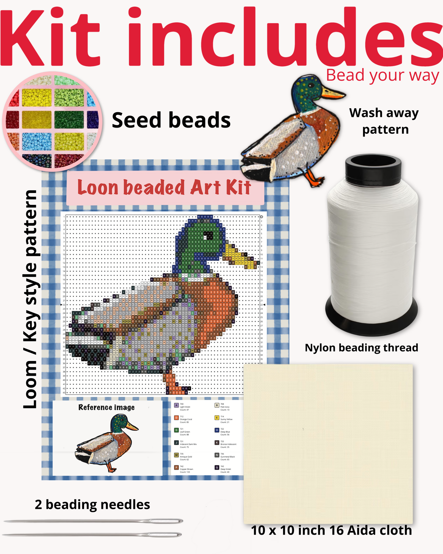 Monarch Beaded Art Kit ( L 5 inch )
