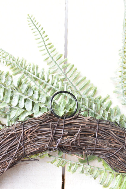 24" Faux Forest Fern Wreath