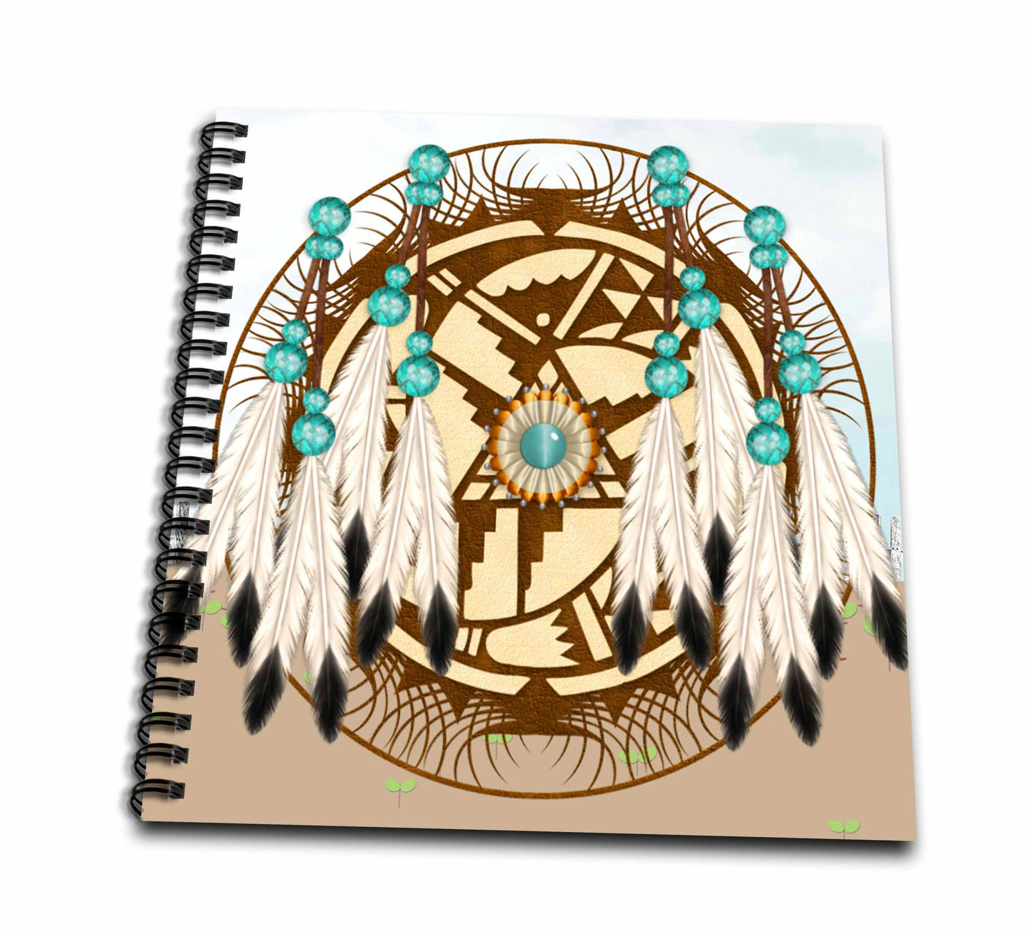 3dRose Spiritual Awakenings Native American - Designer One of A Kind Native American Art - Drawing Books (db_108087)