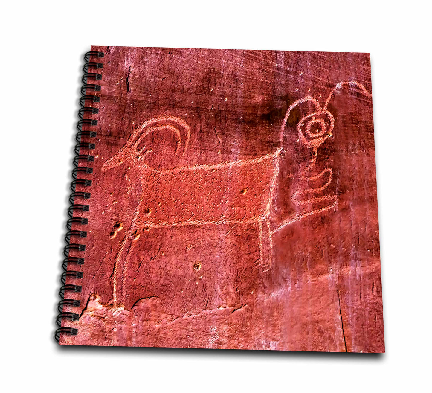 3dRose Danita Delimont - Artwork - Native American Fremont Petroglyph of a Sheep, Capitol Reef NP, Torrey - Drawing Book
