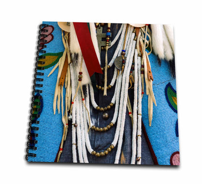 3dRose Image of Elements, Beads, Decorations of a Native American... - Drawing Books (db_325883)