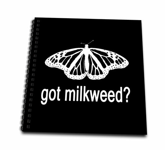 3dRose Stamp of a Monarch Butterfly with Got Milkweed on Black... - Drawing Books (db-384794)