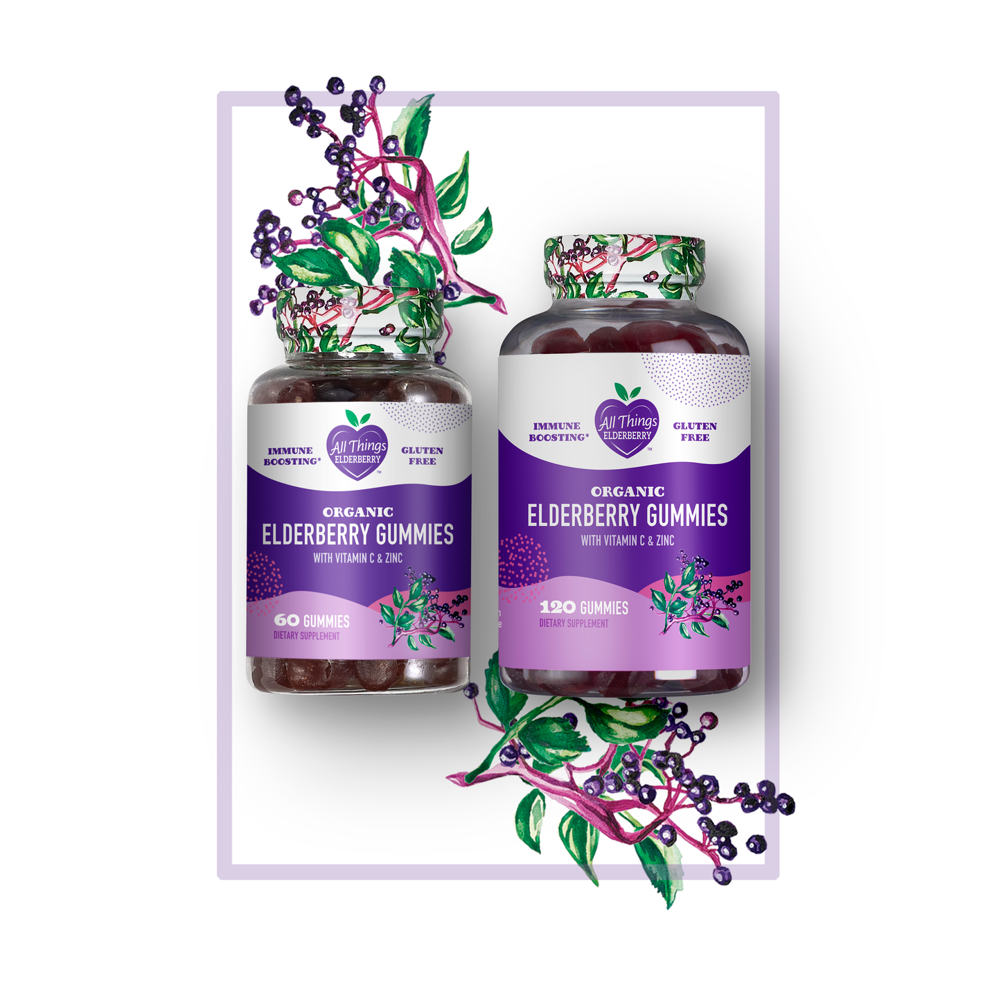 ELDERBERRY GUMMIES WITH VITAMIN C & ZINC - ORGANIC