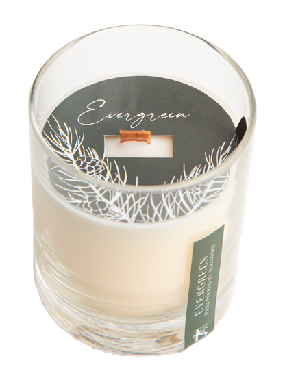 Evergreen Wooden Wick Candle