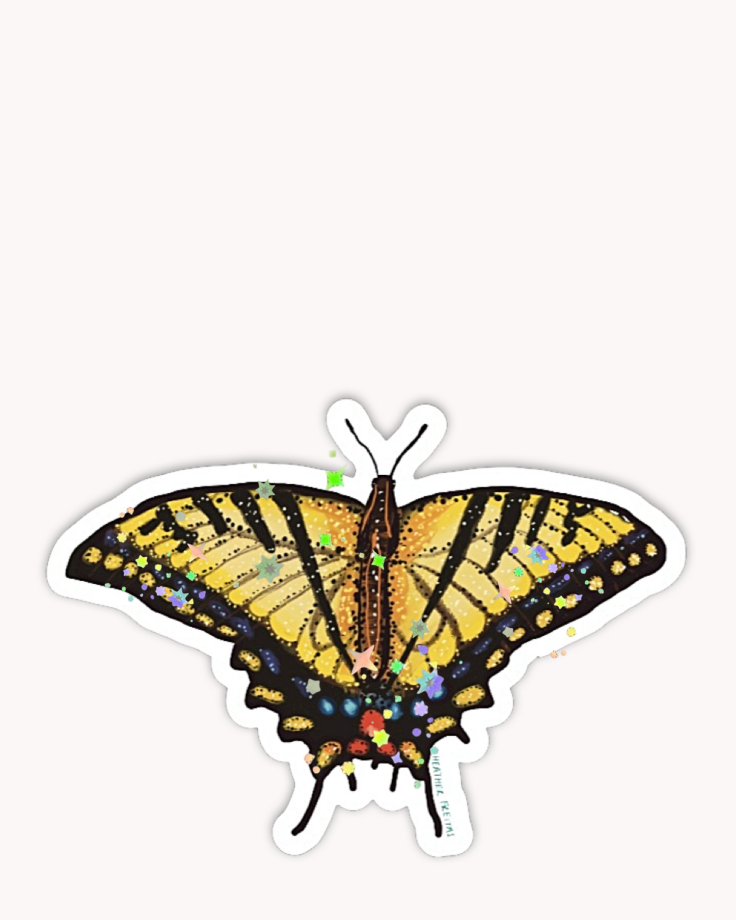 Yellow Swallowtail Butterfly Sticker