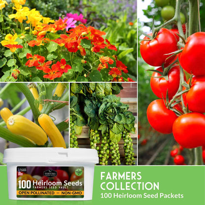 Complete Survival Garden Kit – 100 Seeds to Grow Food for Your Family
