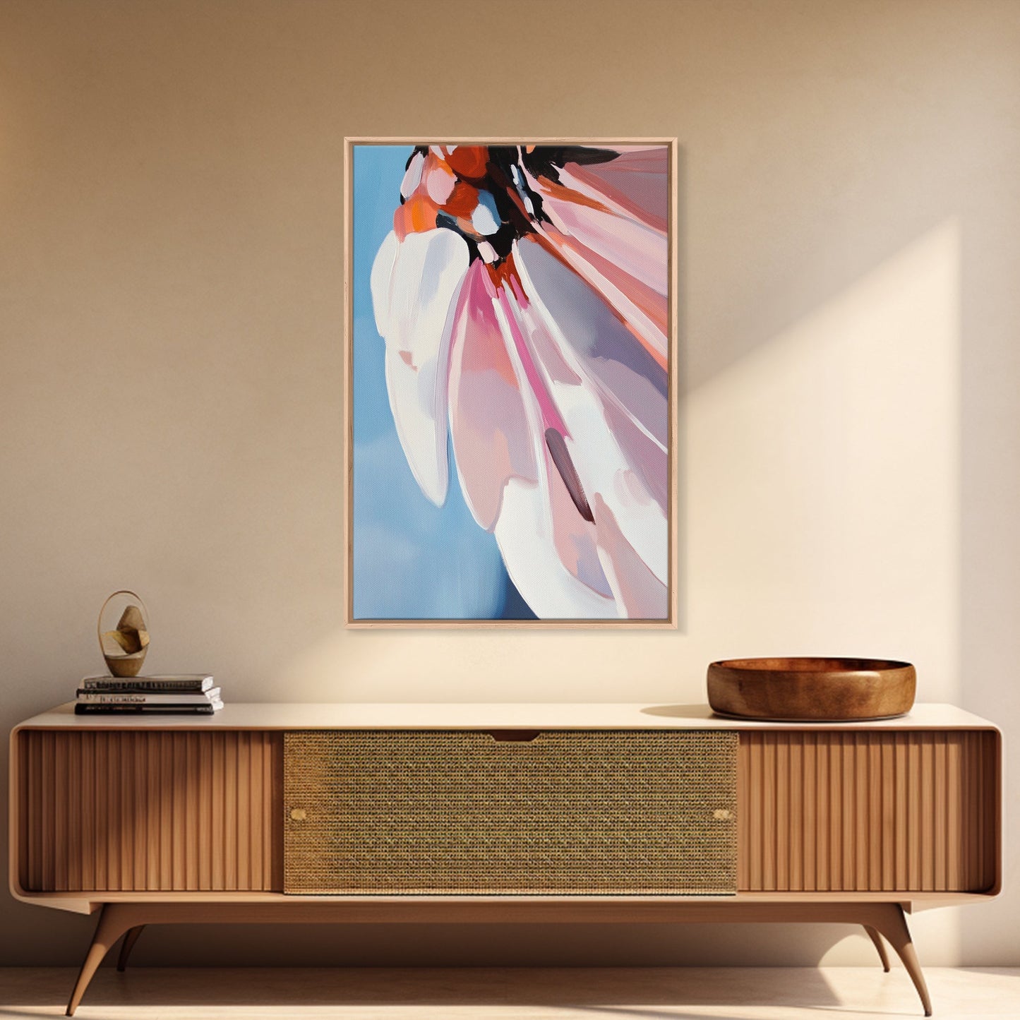 Butterfly Wing, Macro Art, Pastel Colors, Elegant Nature, Botanical Aesthetic, Canvas Print, Living Room Wall Art, Feminine Decor