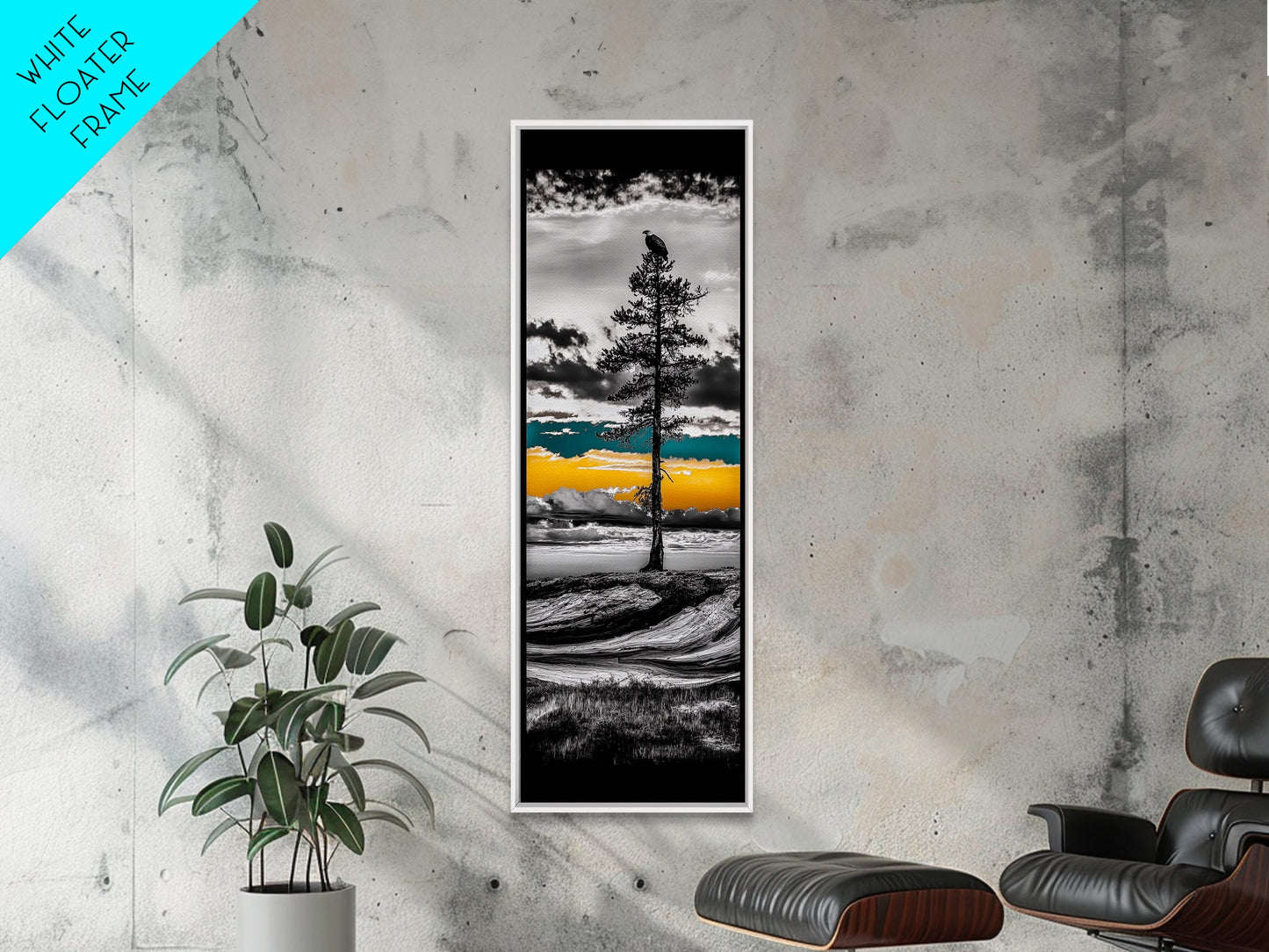 Eagle, Lone Tree, Framed Canvas Print, Wilderness Wall Art, Nature Photography, Rustic Decor, Office Art, Wildlife Art, Cabin Decor