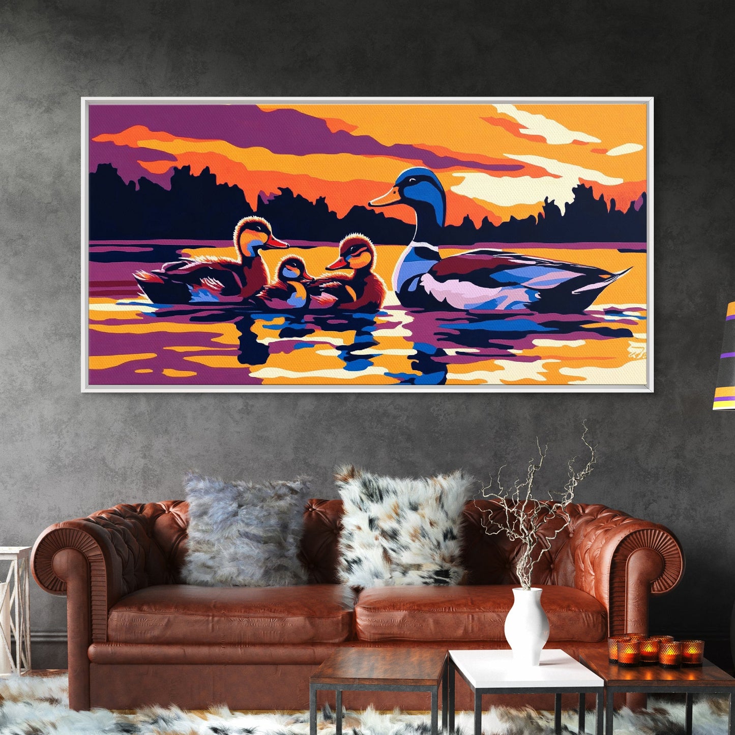 Mallard Ducks, bird art, waterfowl painting, coastal wall art, nature painting, marsh painting, original painting, canvas print