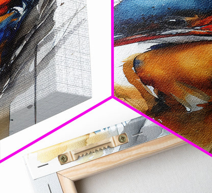 Watercolor of a Kingfisher, Framed Canvas Print, Bird Painting, Bird Watcher Art, Blue and Orange Kingfisher Watercolor Painting