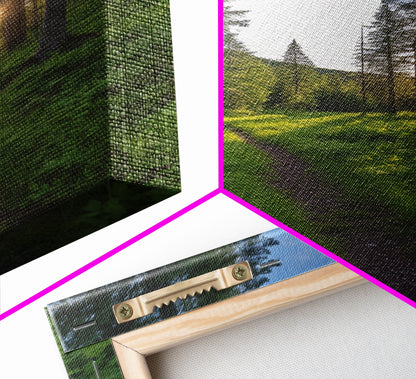 Trees Wall Art, Woods Path Wall Decor, Nature Art Print, Photography Print, Wall Decor, Canvas Print, Wall Art, Framed Canvas