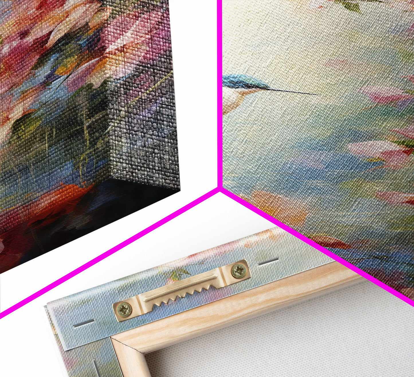 Hummingbirds Wall Art, Flowers Wall Print, Spring Art, Canvas Print, Wall Art, Vertical Art, Botanical Art Print, Gift For Women, Home Decor