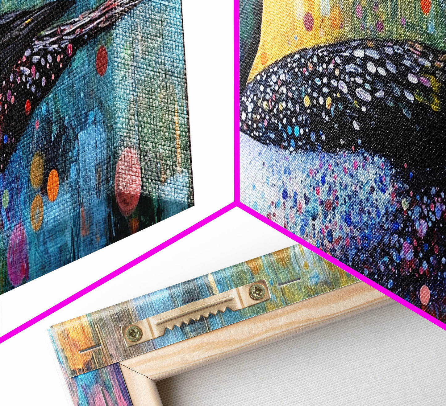 Vibrant Loon Art Framed Canvas Print Wildlife Decor Living Room Wall Art Colorful Bird Painting Modern Boho Home Accent Nature Gift