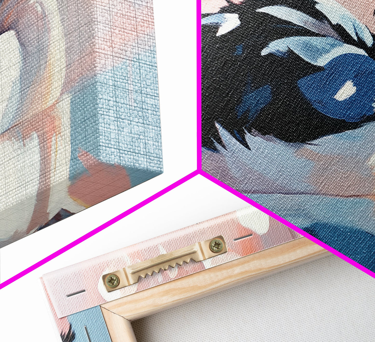 Seabird Reflection, Waterfowl Art, Coastal Wildlife, Nature Print, Framed Canvas Print, Bedroom Wall Art, Modern Animal Art